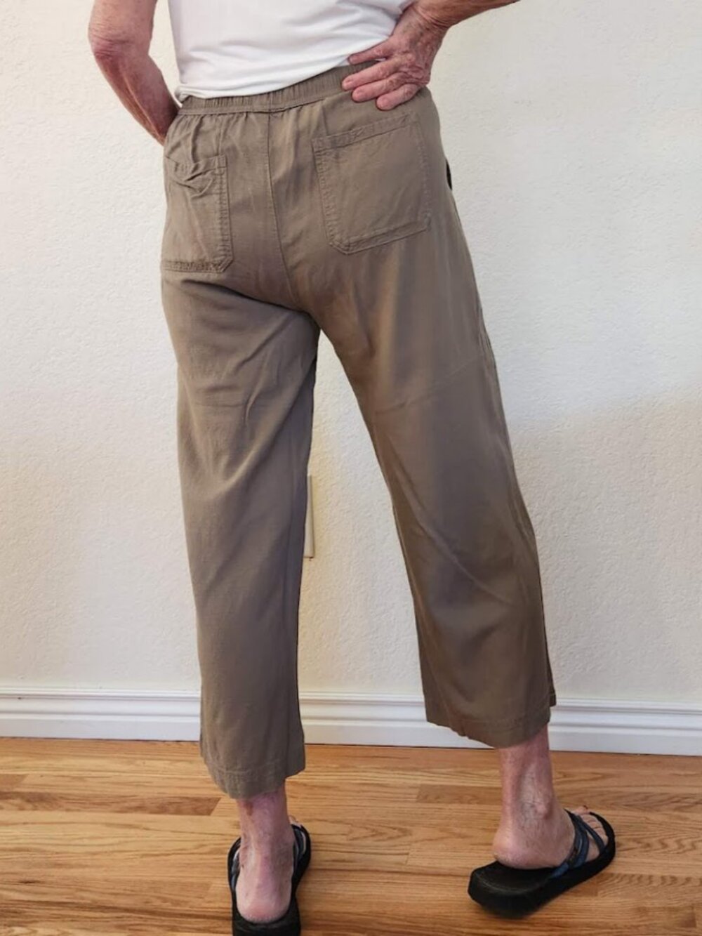 Splendid Cropped Linen Pants Size Large - Picture 5 of 6